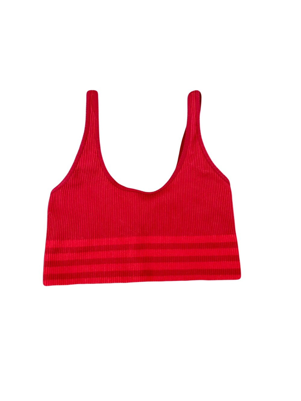 NWOT LOVE BY GAP RED STRIPED RIBBED SPORTS BRA // SIZE SMALL♥️